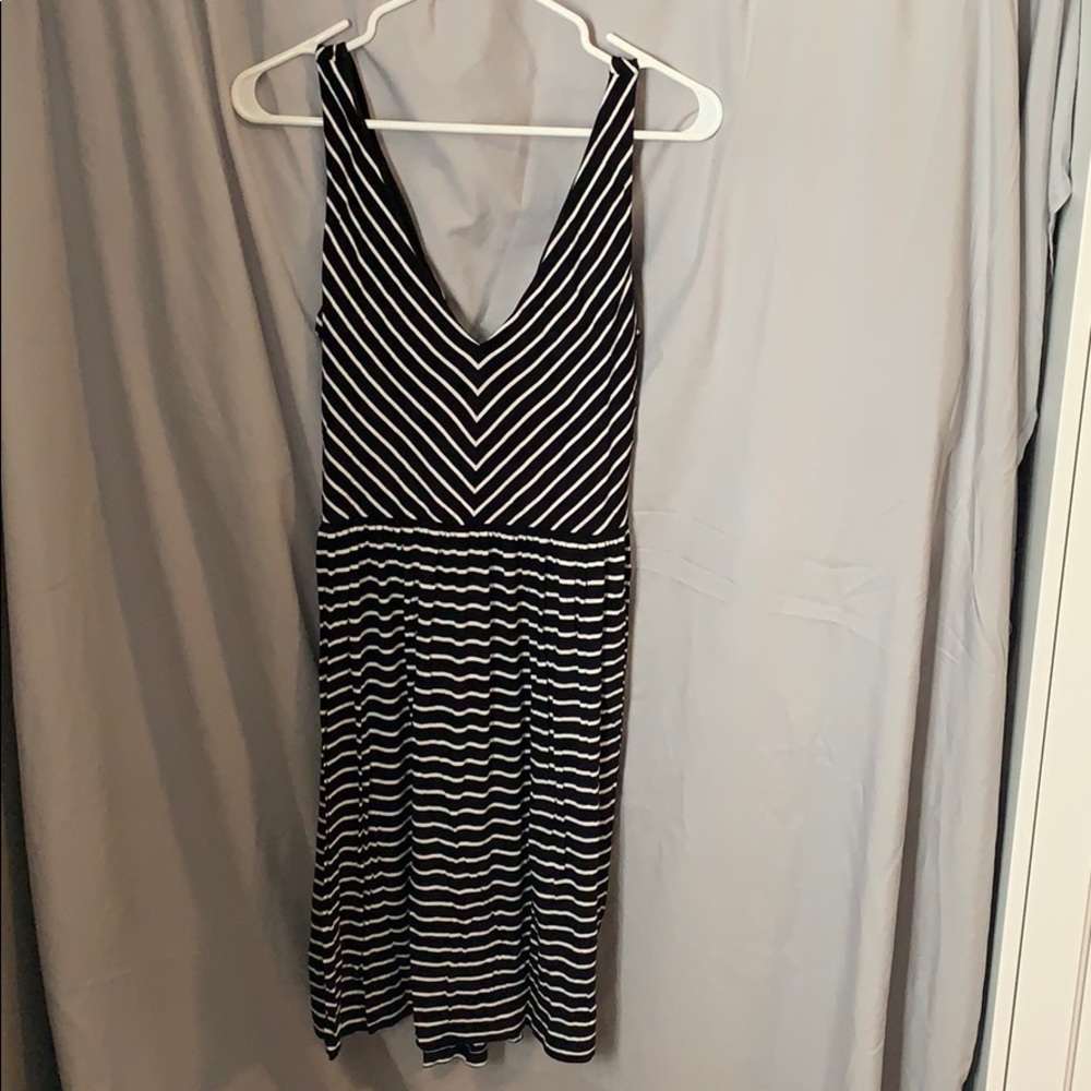 Striped sundress with criss-cross straps size M